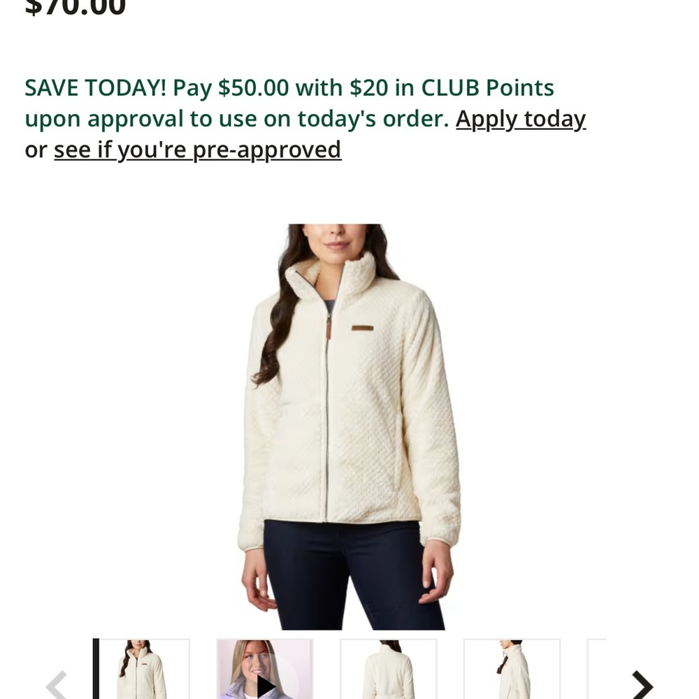 Columbia Women's Cream Teddy Jacket